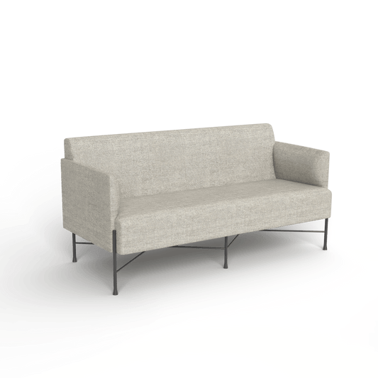 Avalon 2 Seater Sofa Lounge Grey (Vico Ashstone) - Office Furniture Company
