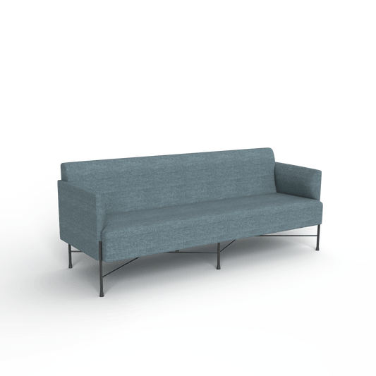 Avalon 3 Seater Sofa Lounge Grey (Vico Ashstone) - Office Furniture Company