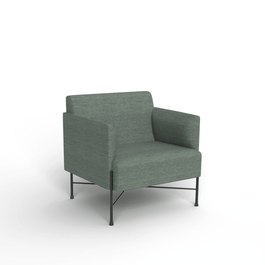 Avalon Single Arm Chair Grey (Vico Ashtone) - Office Furniture Company