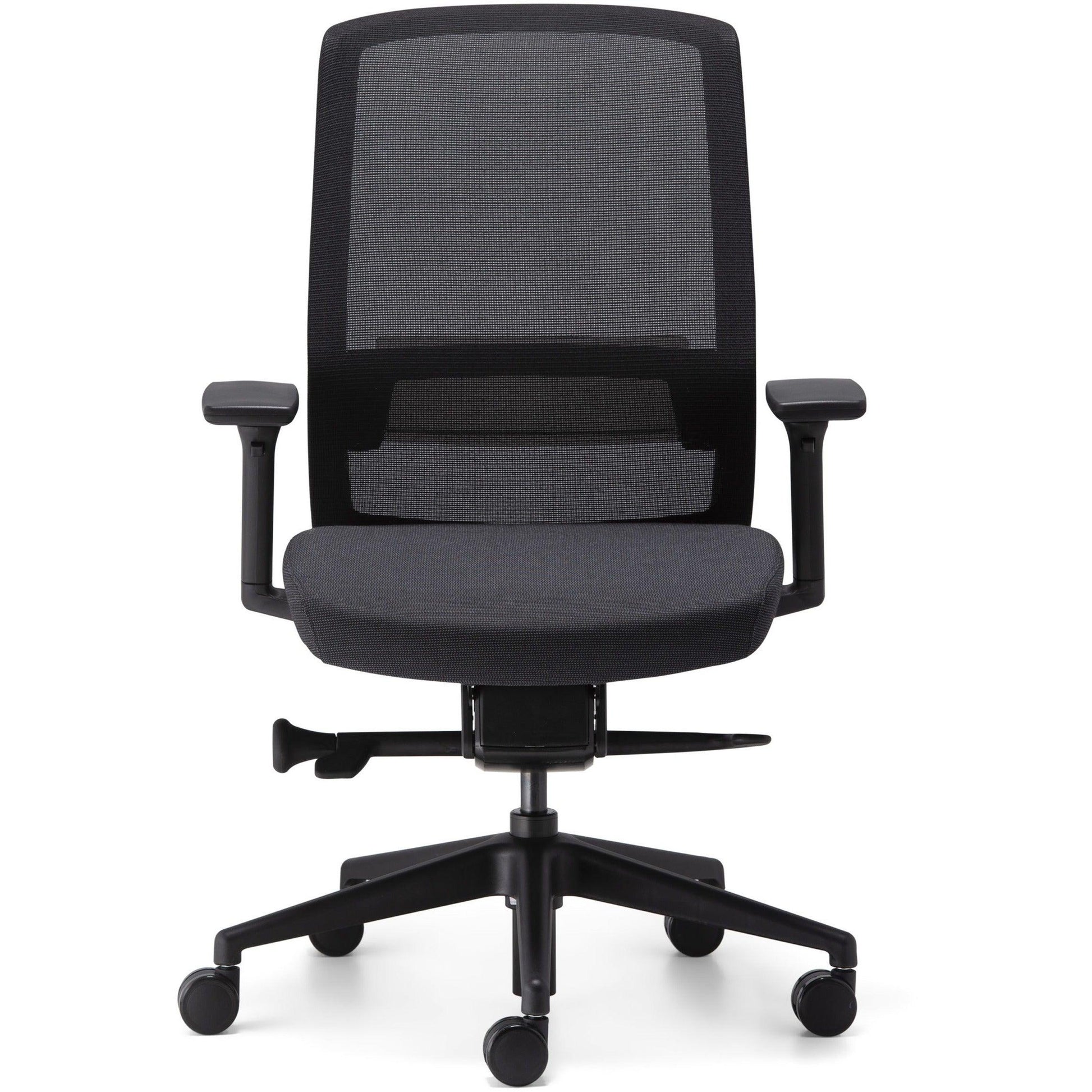 Aveya Black Office Chair with Boost Adjustable Lumbar Support - Office Furniture Company 