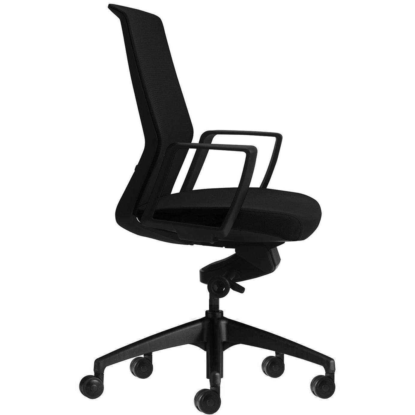 Aveya Black Office Chair with Boost Adjustable Lumbar Support - Office Furniture Company 