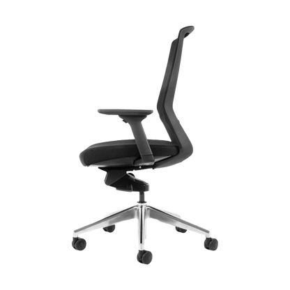 Aveya Black Office Chair with Boost Adjustable Lumbar Support - 5