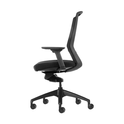 Aveya Black Office Chair with Boost Adjustable Lumbar Support - 4