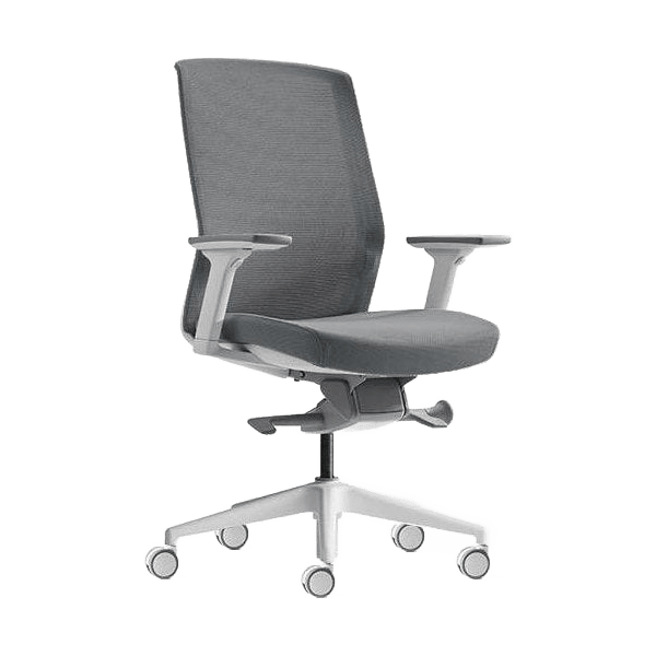 Aveya White Office Chair with Boost Adjustable Lumbar Support 1 - Office Furniture Company