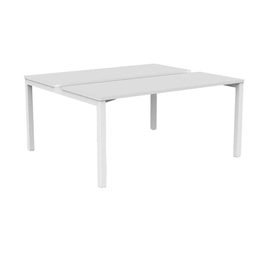 Axis 2 - User Double Sided Workstation 1200x600 Black Powdercoat New Oak