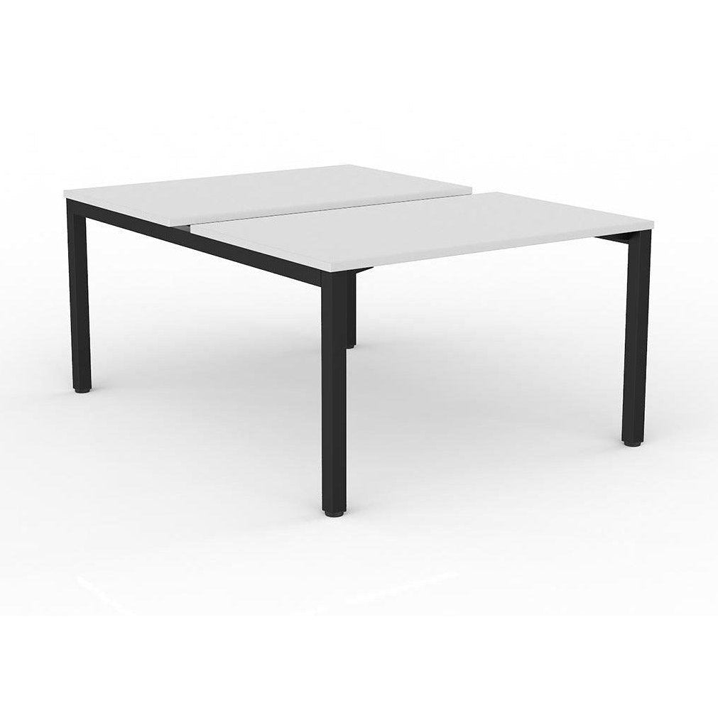 Axis 2 - User Double Sided Workstation 1200x600 Black Powdercoat White