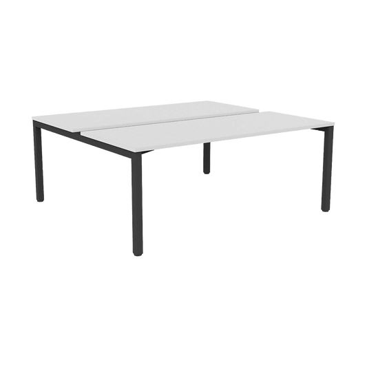 Axis 2 - User Double Sided Workstation 1200 X 600 white - powdercoat white - melamine - Office Furniture Company