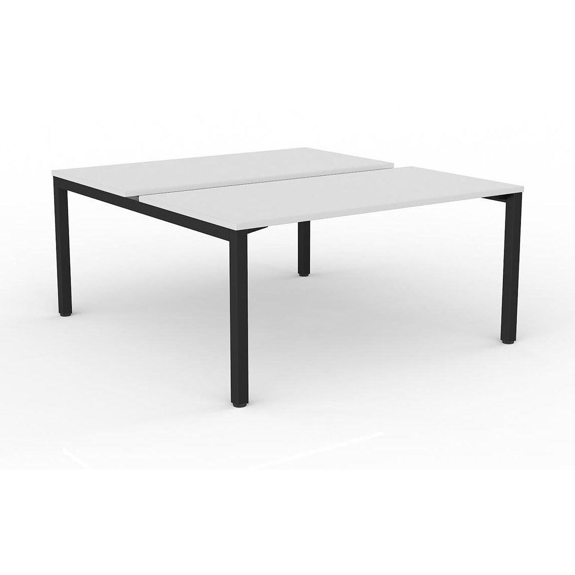 Axis 2 - User Double Sided Workstation 1500x600 Black Powdercoat White