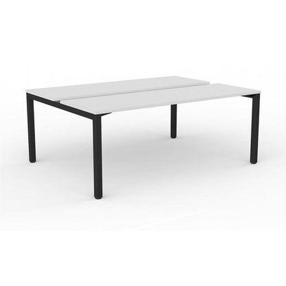 Axis 2 - User Double Sided Workstation 1800x600 Black Powdercoat White
