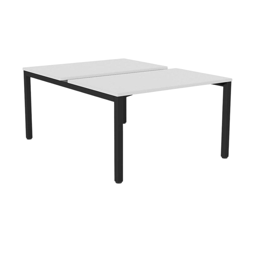 Axis 2 - User Double Sided Workstation 1200x600 Black Powdercoat White
