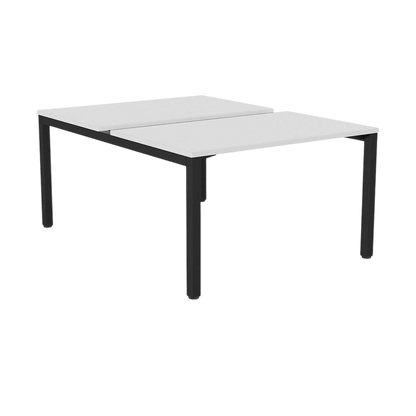 Axis 2 - User Double Sided Workstation 1200x600 Black Powdercoat White