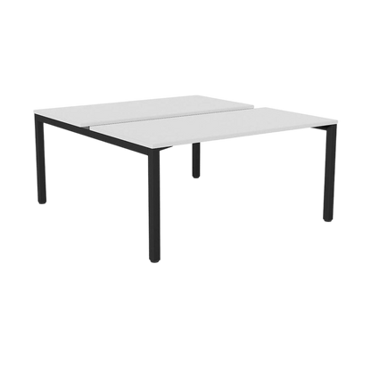 Axis 2 - User Double Sided Workstation 1500x600 Black Powdercoat White