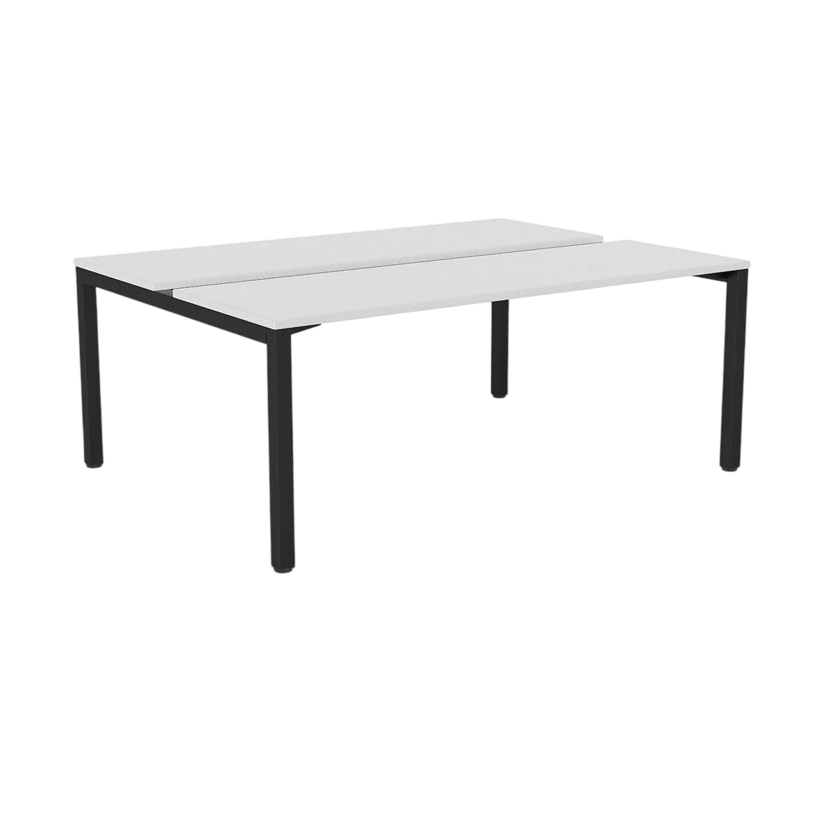 Axis 2 - User Double Sided Workstation 1800x600 Black Powdercoat White