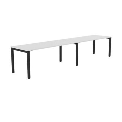 Axis 2 User Single Sided Workstation 2 x 1200x600 Black Powdercoat White