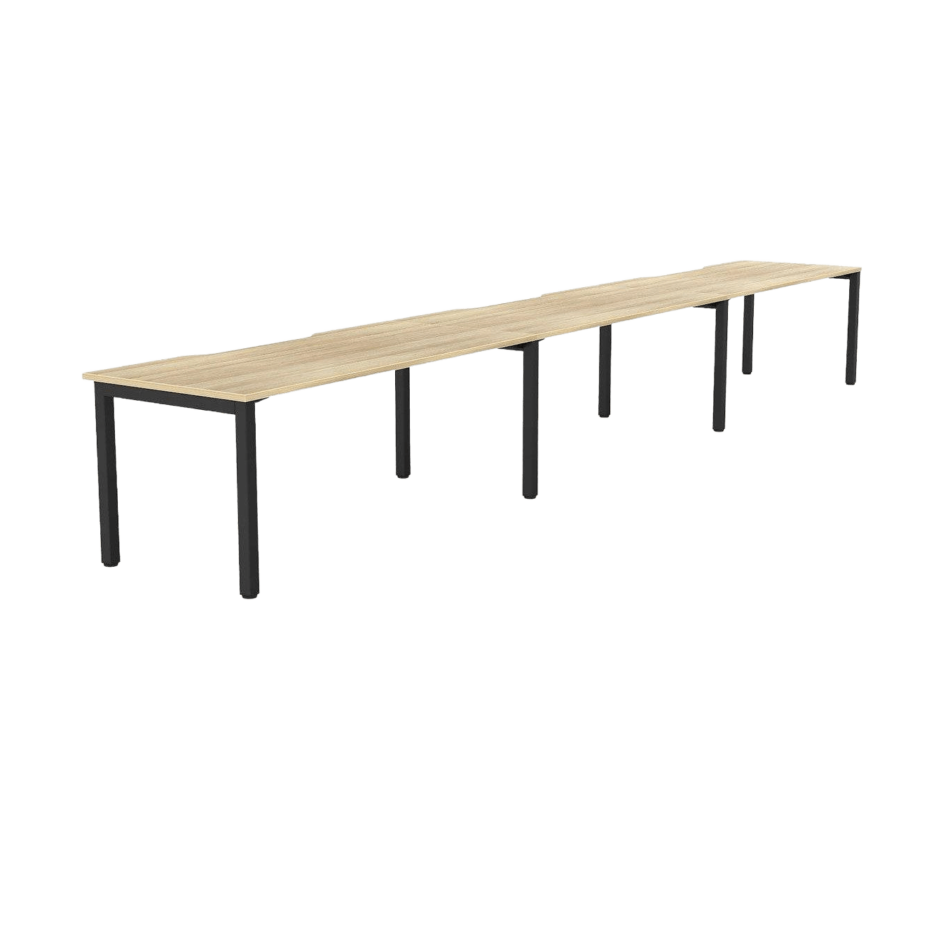 Axis 3 User Single Sided Workstation 1200x600 Black Powdercoat White