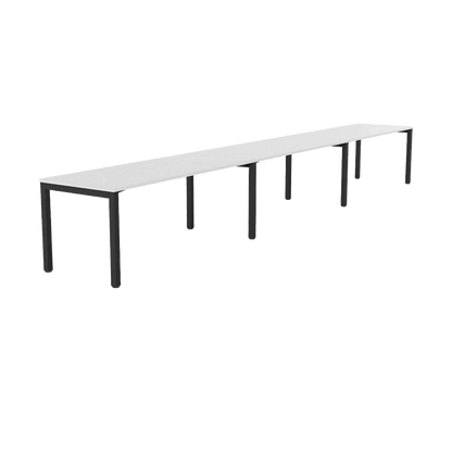 Axis 3 User Single Sided Workstation 1200x600 Black Powdercoat White