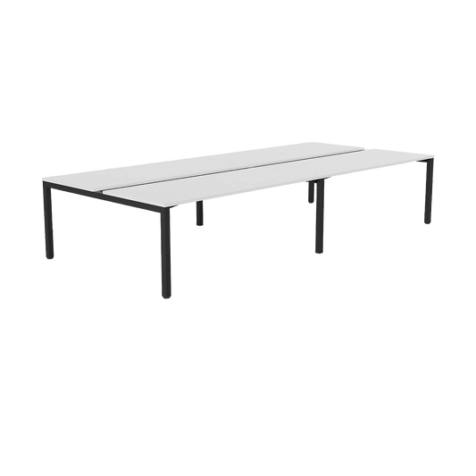 Axis 4 - User Double Sided Workstation 1200 X 600 black - powdercoat white - melamine - Office Furniture Company