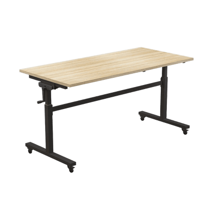 Axis Height Adjustable Flip Folding Mobile Table 1500x750 New Oak