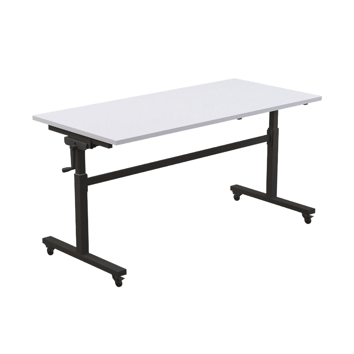 Axis Height Adjustable Flip Folding Mobile Table 1500x750 White