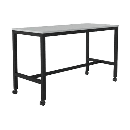 Axis Mobile Bar Leaner 1200x750 / White / Black Powdercoat