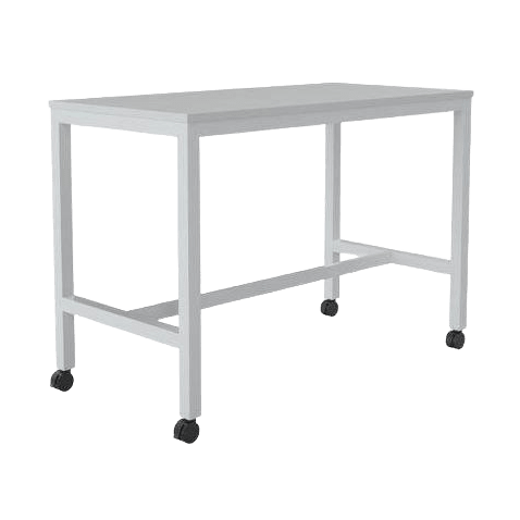 Axis Mobile Bar Leaner 1200x750 / White / White Powdercoat