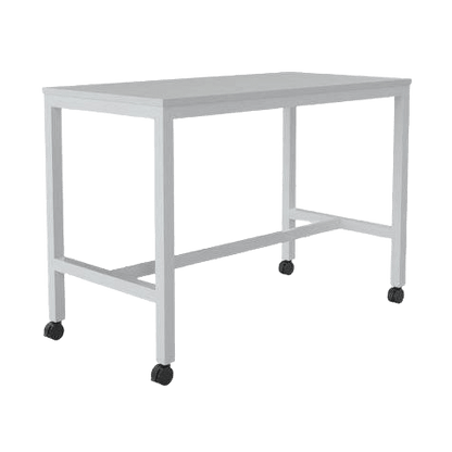 Axis Mobile Bar Leaner 1200x750 / White / White Powdercoat