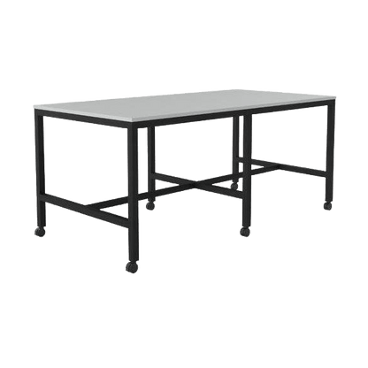 Axis Mobile Bar Leaner 1800x900 / White / Black Powdercoat