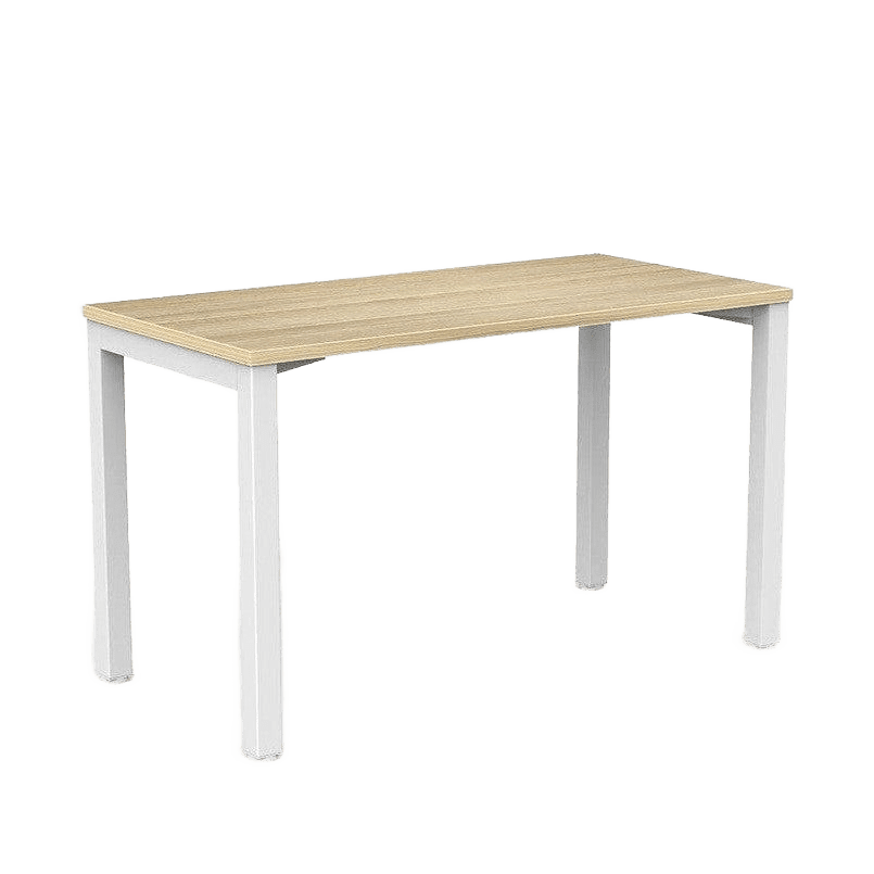 Axis Single Straight Office Desk 1200 X 600 white - powdercoat white - melamine - Office Furniture Company