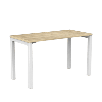 Axis Single Straight Office Desk 1200 X 600 white - powdercoat white - melamine - Office Furniture Company