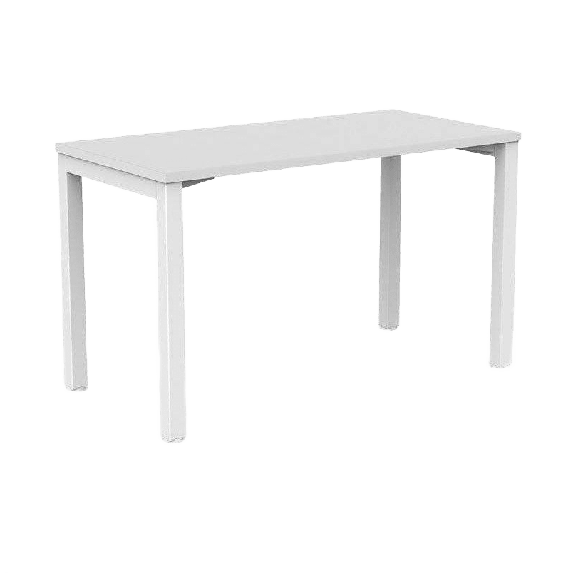 Axis Single Straight Office Desk 1200 X 600 white - powdercoat white - melamine - Office Furniture Company