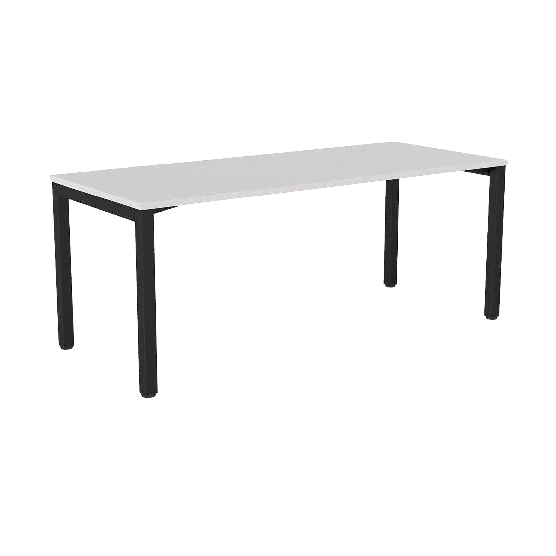 Axis Single Straight Office Desk 1600 X 600 white - powdercoat new - oak - melamine - Office Furniture Company