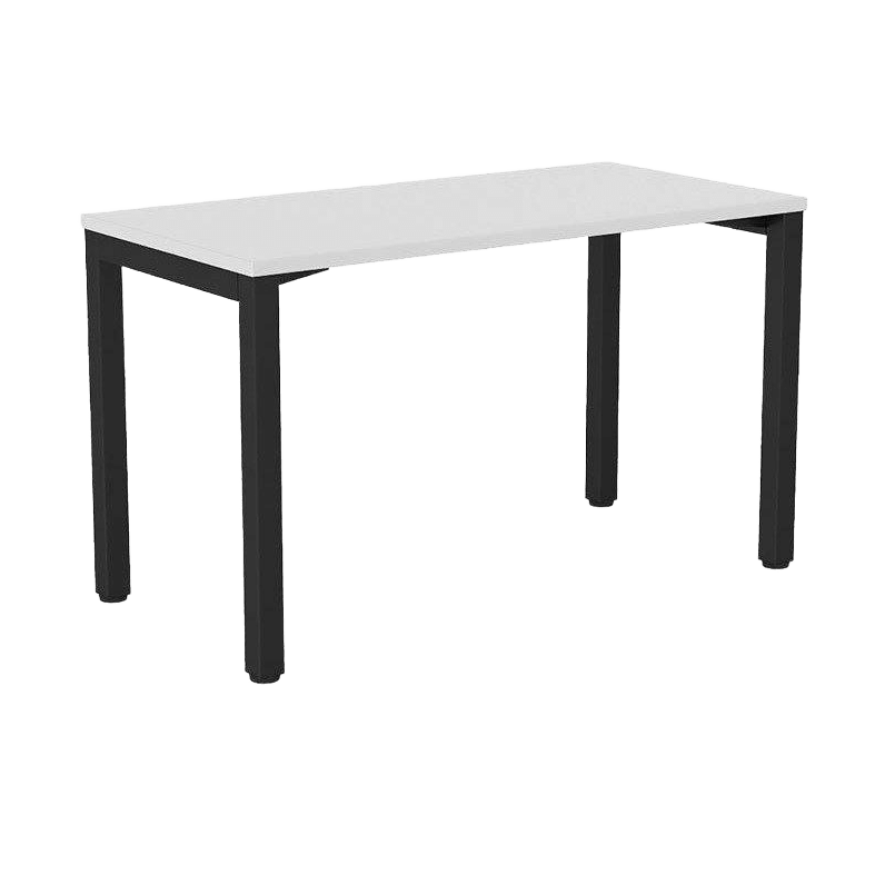 Axis Single Straight Office Desk 1600 X 600 white - powdercoat new - oak - melamine - Office Furniture Company