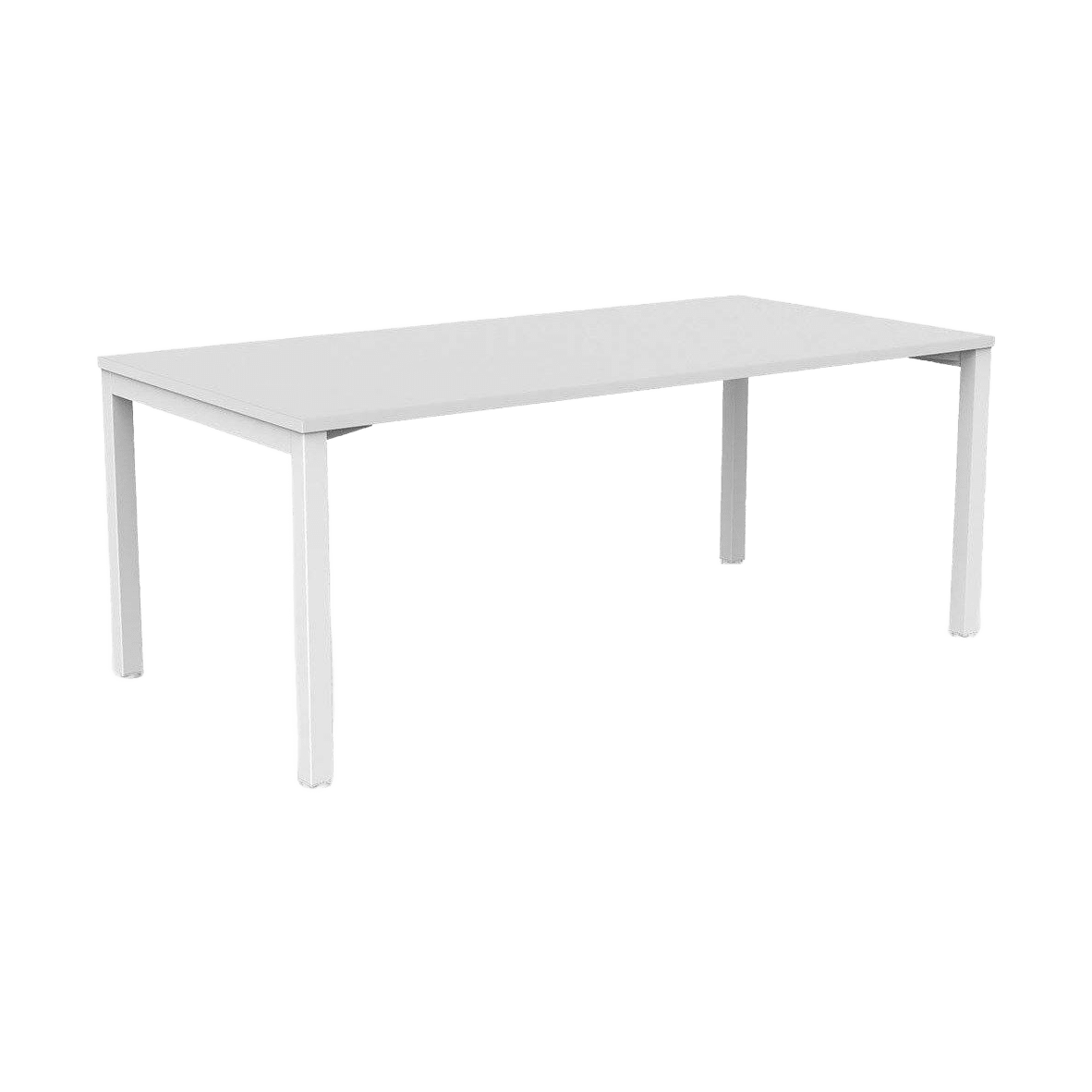 Axis Single Straight Office Desk 1800 X 750 white - powdercoat white - melamine - Office Furniture Company