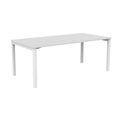 Axis Single Straight Office Desk 1800 X 750 white - powdercoat white - melamine - Office Furniture Company