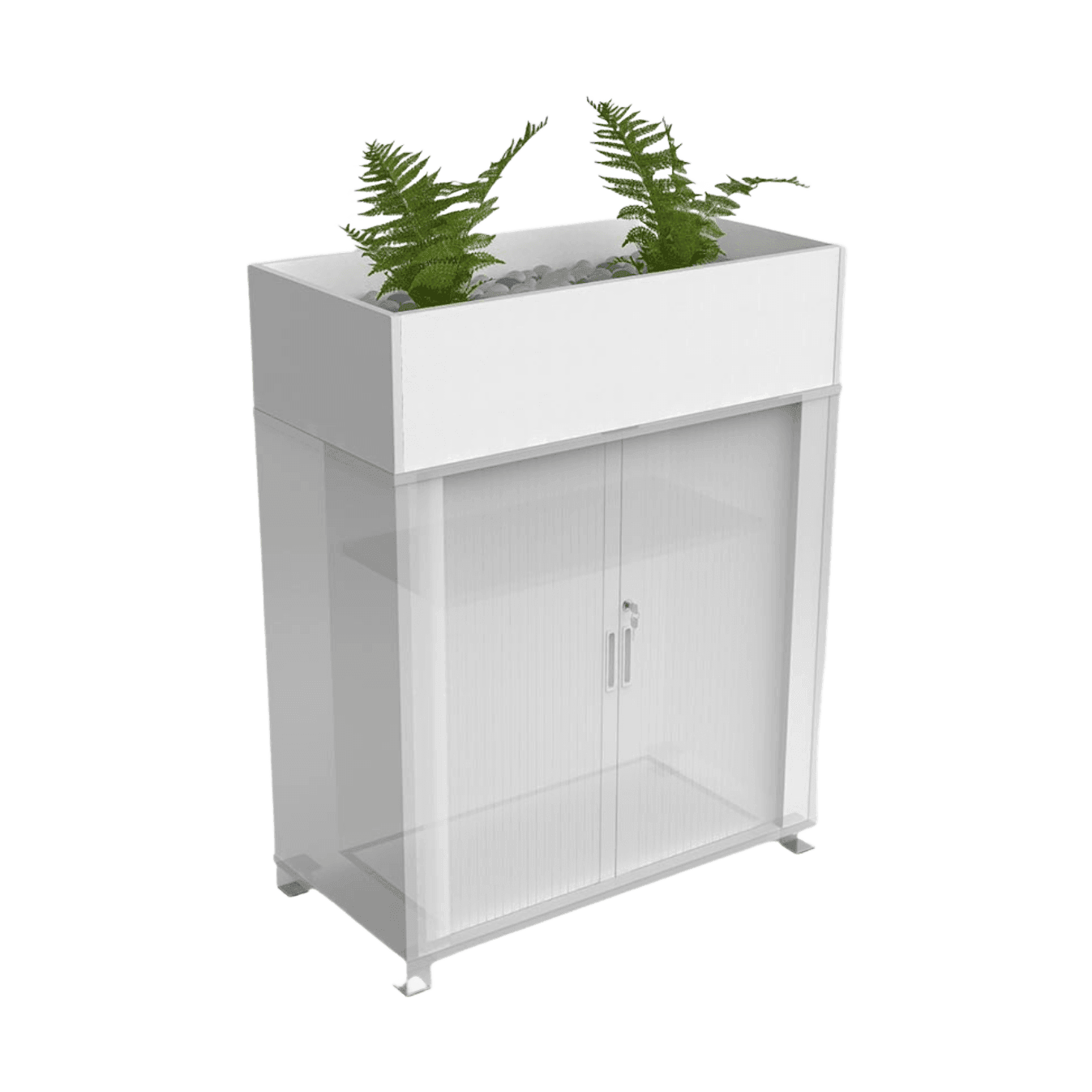 Axis Tambour Storage Cabinet 900mm With Plantar - Office Furniture Company