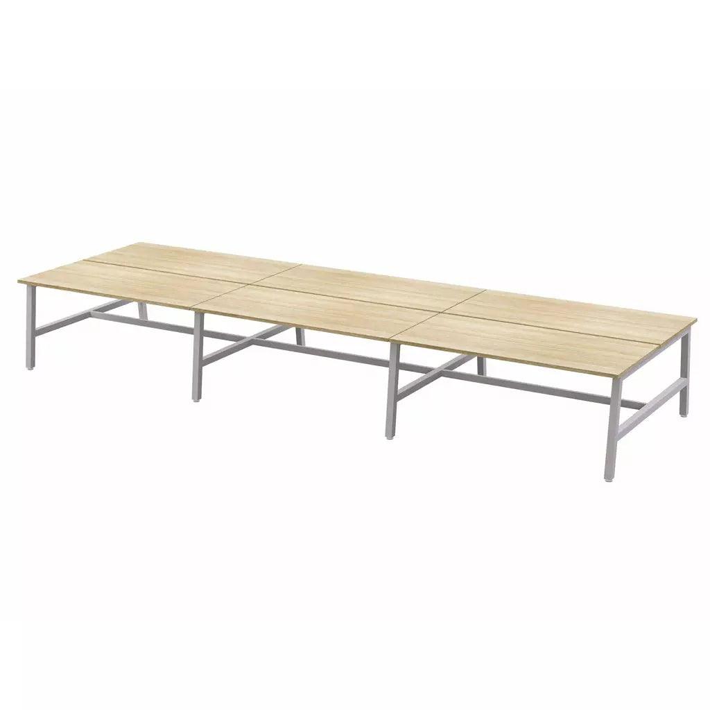 Axis Trestle 6 User Bench - Office Furniture Company 