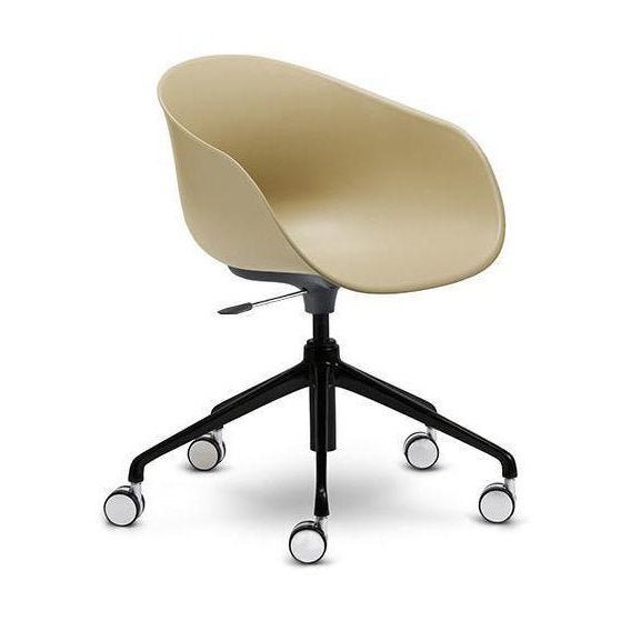 Ayla PP Chair coffee 5 Way Black swivel Adjustable Height - Office Furniture Company