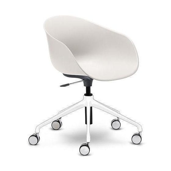 Ayla PP Chair cream 5 Way White Swivel Adjustable Height - Office Furniture Company