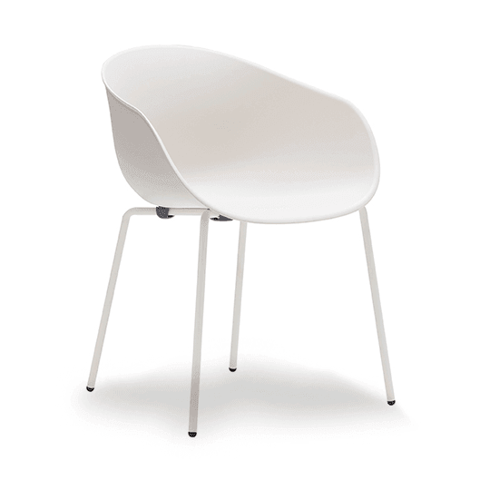 Ayla PP Chair cream Beech Timber Legs - Office Furniture Company
