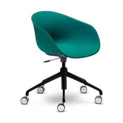 Ayla PP Chair emerald 5 Way Black swivel Adjustable Height - Office Furniture Company
