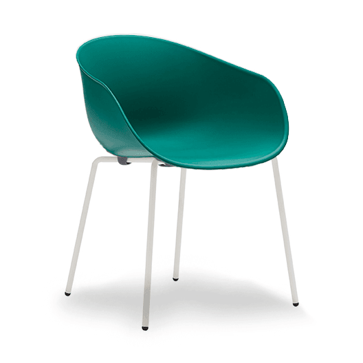 Ayla PP Chair emerald Beech Timber Legs - Office Furniture Company