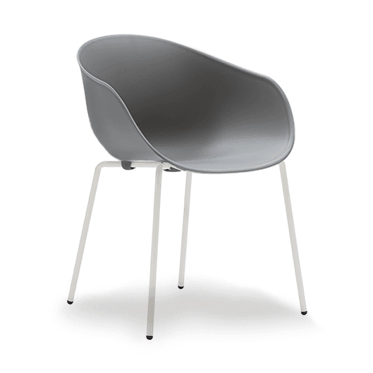 Ayla PP Chair pink 5 Way White Swivel Adjustable Height - Office Furniture Company