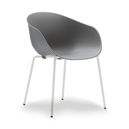 Ayla PP Chair pink 5 Way White Swivel Adjustable Height - Office Furniture Company