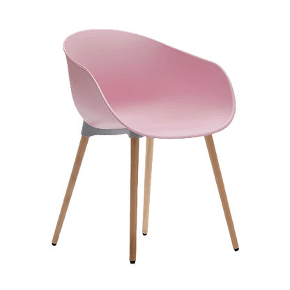 Ayla PP Chair pink Beech Timber Legs - Office Furniture Company