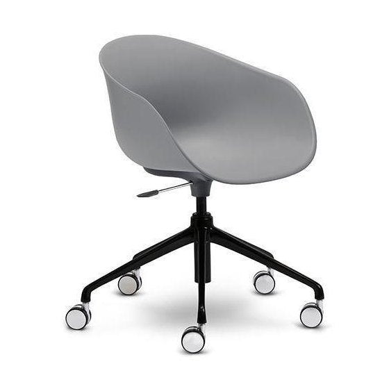 Ayla PP Chair stoney - grey 5 Way Black swivel Adjustable Height - Office Furniture Company