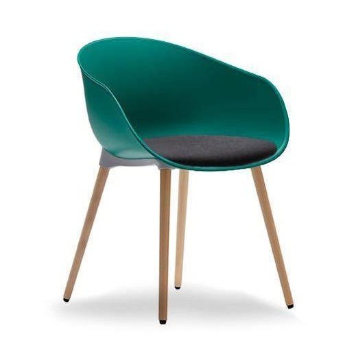 Ayla PP Chair with Fixed Seat Pad sky - blue Black Fab 4 Way Black Swivel Fixed Height - Office Furniture Company