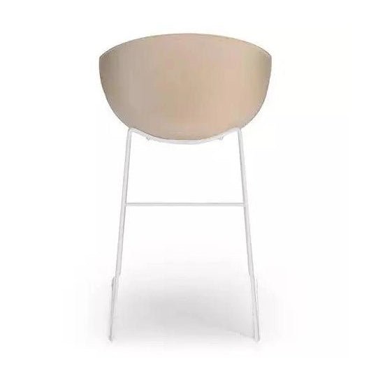 Ayla PP Stool cream 640 mm White Sled Base - Office Furniture Company