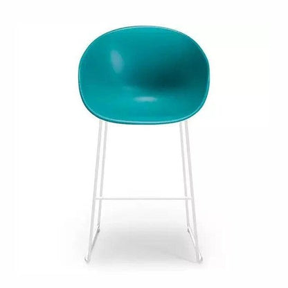 Ayla PP Stool emerald 640 mm White Sled Base - Office Furniture Company