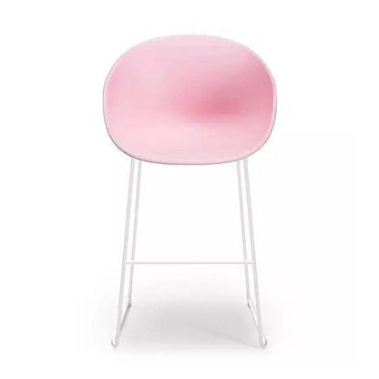 Ayla PP Stool pink 640 mm White Sled Base - Office Furniture Company