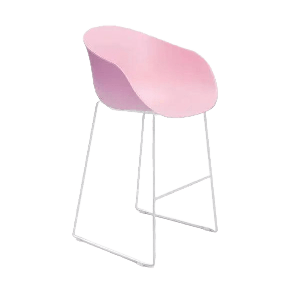 Ayla PP Stool stoney - grey 640 mm White Sled Base - Office Furniture Company